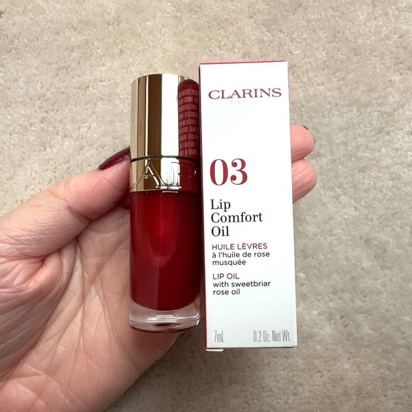 Clarins Lip Comfort Oil in Shade 03 Cherry - Picture 1 of 3